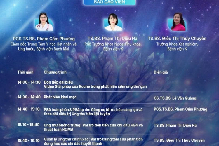 HỘI THẢO KHOA HỌC: PHÂN TÍCH ĐỘNG HỌC CHỈ DẤU HUYẾT THANH TRONG QUẢN LÝ UNG THƯ PHỤ KHOA VÀ TIỀN LIỆT TUYẾN